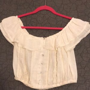Off the shoulder crop top